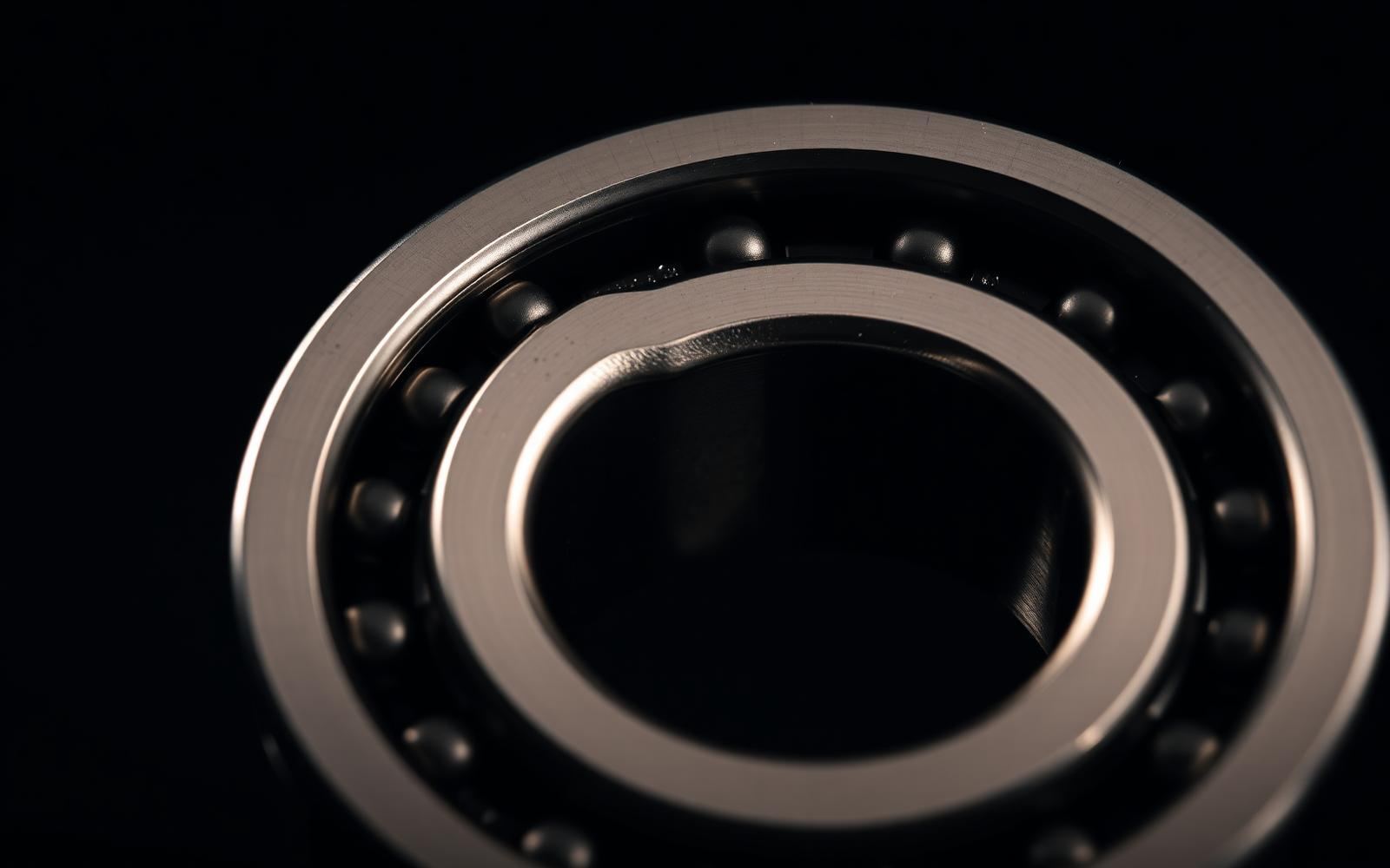 Macro shot of precision bearing